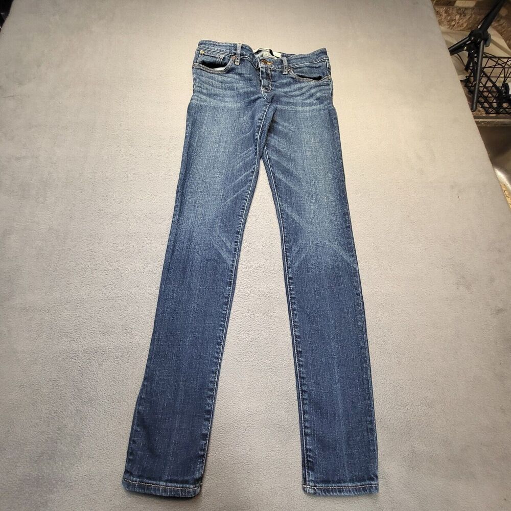 Abercrombie And Fitch Jeans Womens 2 Blue Skinny Leg Low Rise Distressed